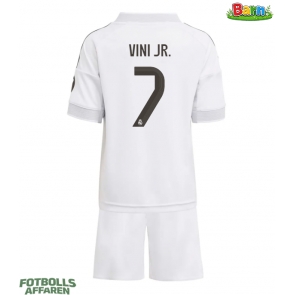 Real Madrid Vinicius Junior #7 Hemmaställ Barn 2025-26 Kortärmad (+ Korta byxor)